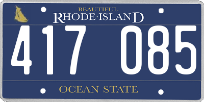 RI license plate 417085