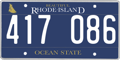 RI license plate 417086