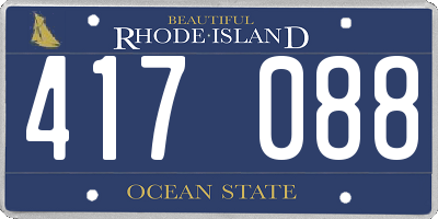 RI license plate 417088