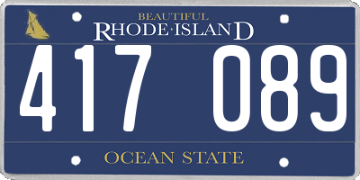 RI license plate 417089