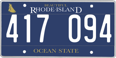 RI license plate 417094