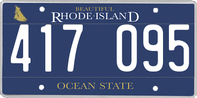 RI license plate 417095