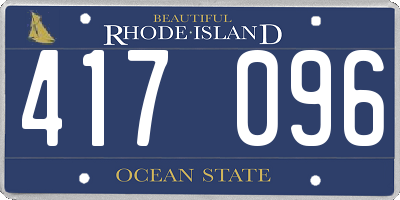 RI license plate 417096