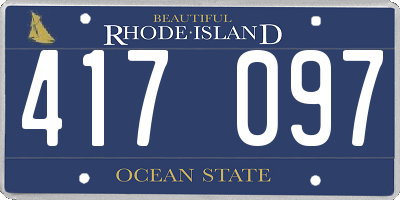 RI license plate 417097