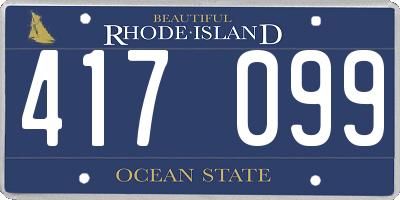 RI license plate 417099