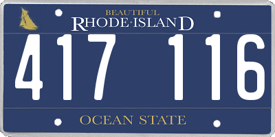 RI license plate 417116