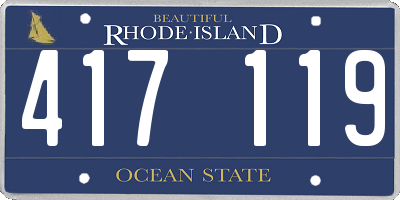 RI license plate 417119