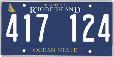 RI license plate 417124