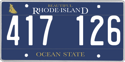 RI license plate 417126