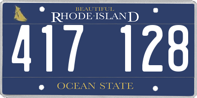 RI license plate 417128