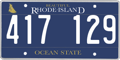 RI license plate 417129