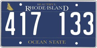 RI license plate 417133
