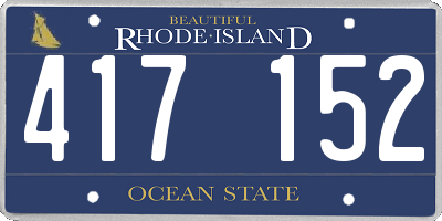 RI license plate 417152