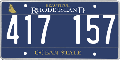RI license plate 417157
