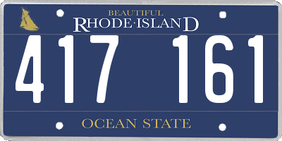RI license plate 417161