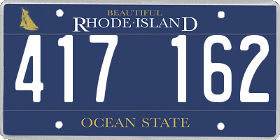 RI license plate 417162