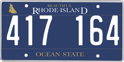 RI license plate 417164