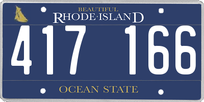 RI license plate 417166