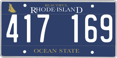 RI license plate 417169