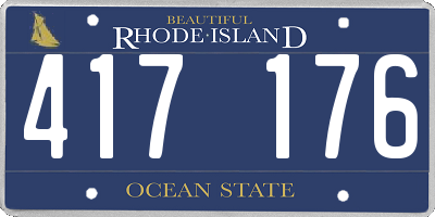 RI license plate 417176
