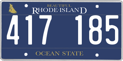 RI license plate 417185