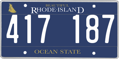 RI license plate 417187
