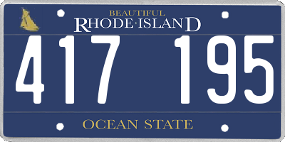 RI license plate 417195