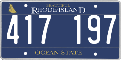 RI license plate 417197