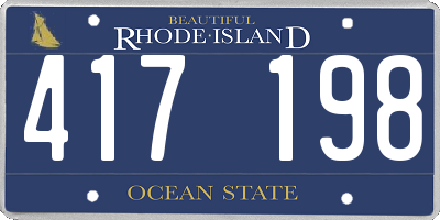 RI license plate 417198