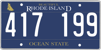 RI license plate 417199