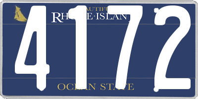 RI license plate 4172