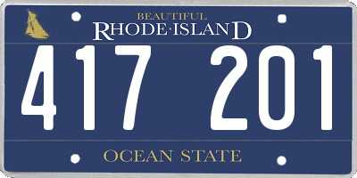 RI license plate 417201