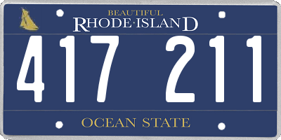 RI license plate 417211
