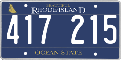 RI license plate 417215