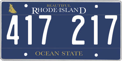 RI license plate 417217