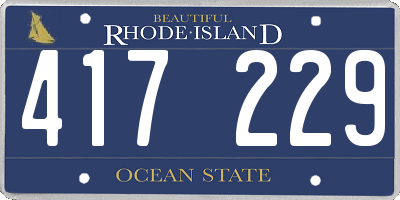 RI license plate 417229