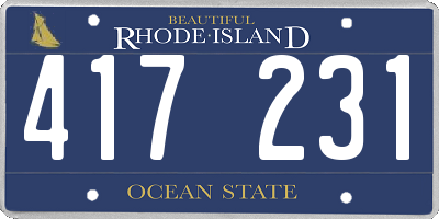 RI license plate 417231