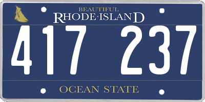 RI license plate 417237