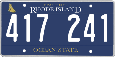 RI license plate 417241