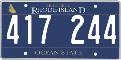 RI license plate 417244