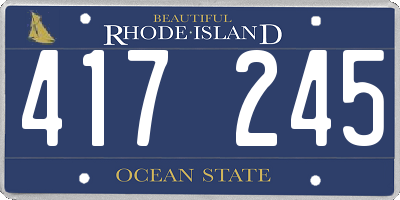 RI license plate 417245