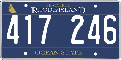 RI license plate 417246