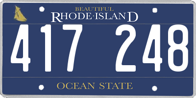 RI license plate 417248
