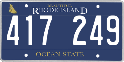 RI license plate 417249