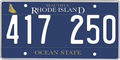 RI license plate 417250