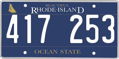 RI license plate 417253