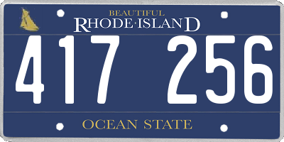 RI license plate 417256