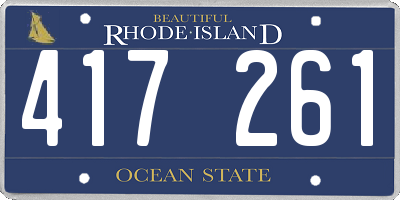 RI license plate 417261