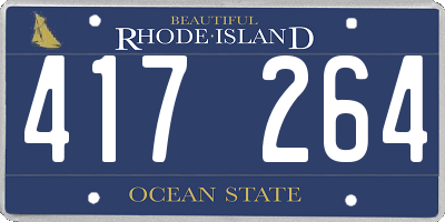 RI license plate 417264