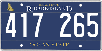 RI license plate 417265